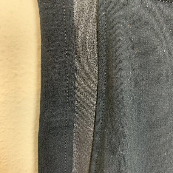 Spanx Womens Leggings M Black Faux Leather Side Stripe Ponte Track Jogger Pants - Picture 5 of 16